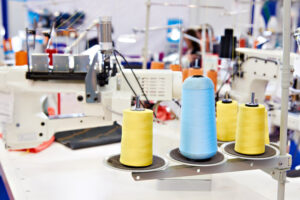sewing workshop with threads